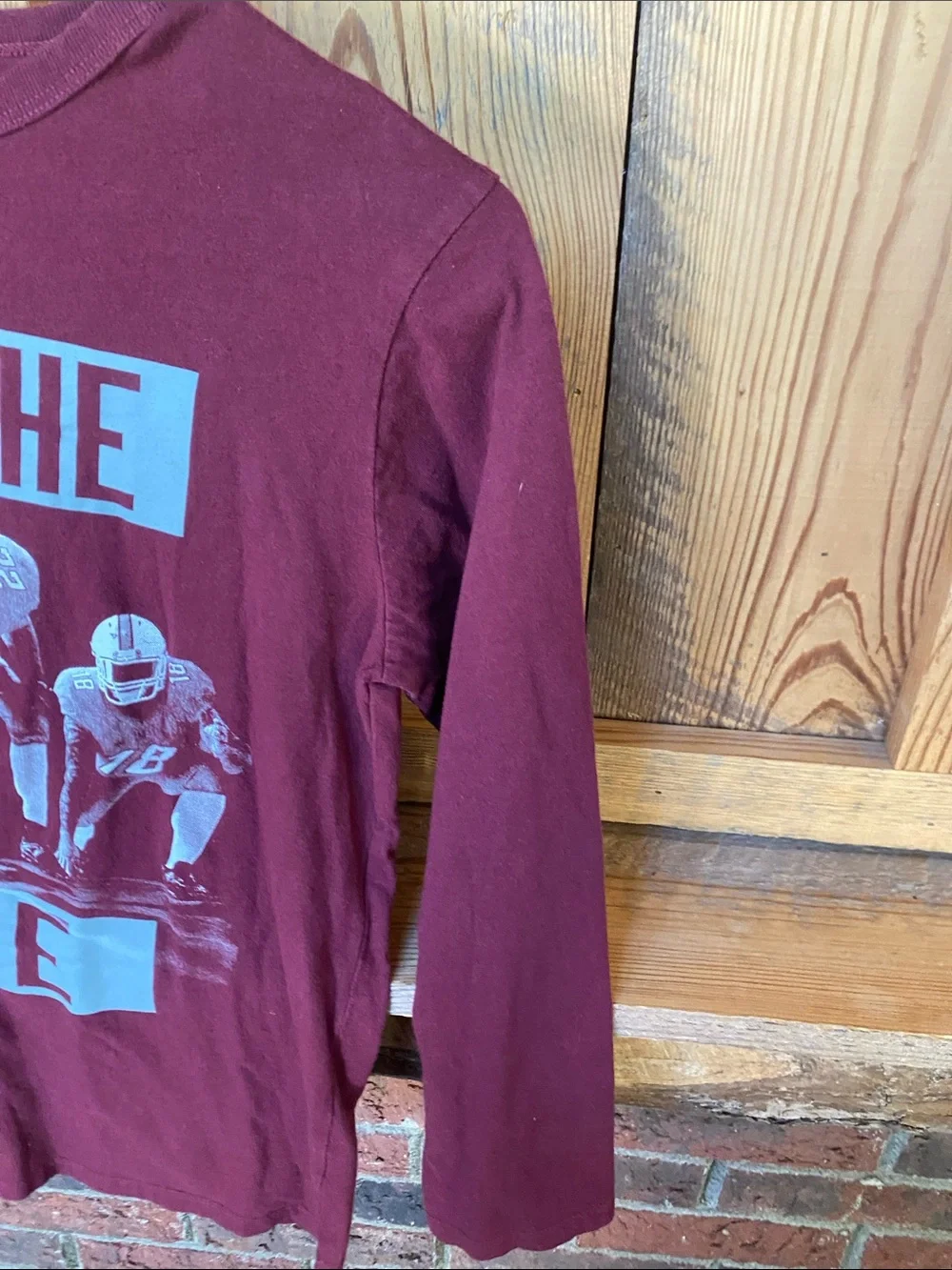 Children’s place Maroon 'Own The Game' Long-Sleeve Tee size 10-12.
